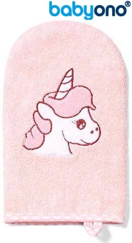 Baby Ono - Luva de bambu para lavagem de bebé unicornio