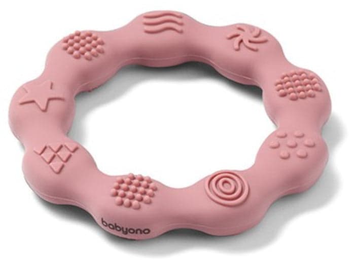 Mordedor de silicone Baby Ono Anel Rosa