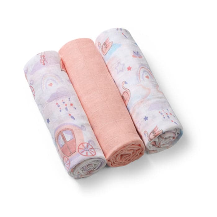 Fraldas de musselina 3un Baby Ono Rosa