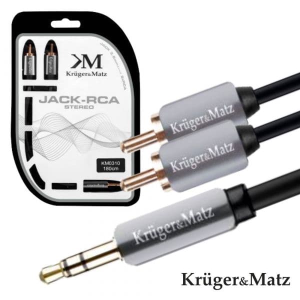KRUGER MATZ Cabo Jack 3.5mm Macho St / 2-Rca Macho 1.8m