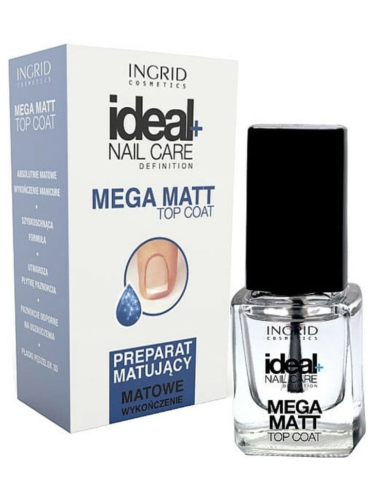 Ingrid Ideal+ Nail Care Mega Matt Top Coat 7Ml