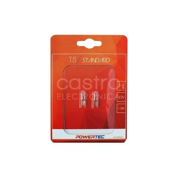 M-tech Blister 2x Lampadas Halogéneo T5 12v 1,2w PTZ29-02B