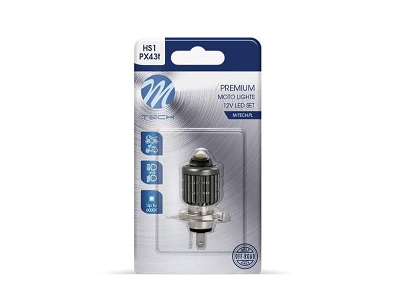 M-tech Lampada Moto LED HS1 Px43t 12W/12V - LB574W-01B