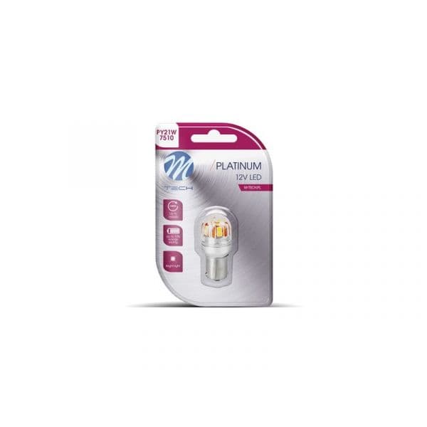 M-tech Lâmpada LED PY21W 12/24V Amber 12V|24V - LB832Y-01B