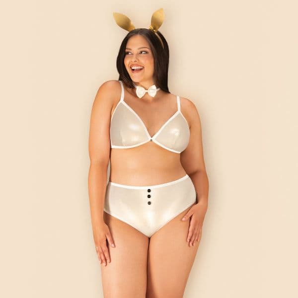 Obsessive Fantasia de Coelhinha Neo Goldes Tamanho Queen Amarela Tamanho 44 XXL - PR2010370908