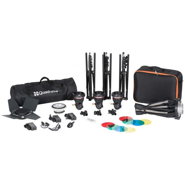 Quadralite Kit Svl-400 de 3 Tochas led