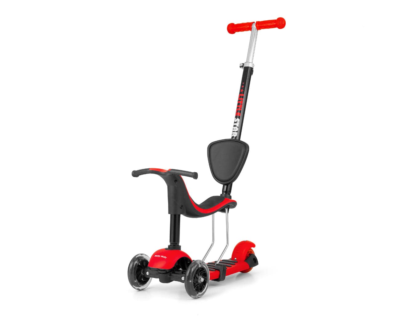 Ride On/Scooter 3In1 Little Star Vermelho Milly Mally