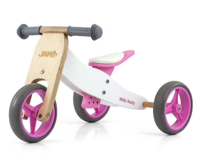Bicicleta 2 em 1 Milly Mally Jake Classic Pink