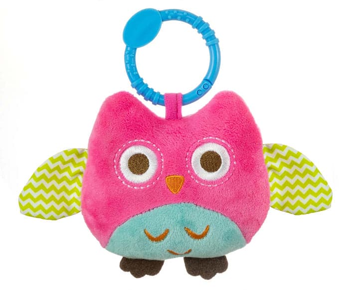 Peluche para pendurar Milly Mally Coruja feliz Pink