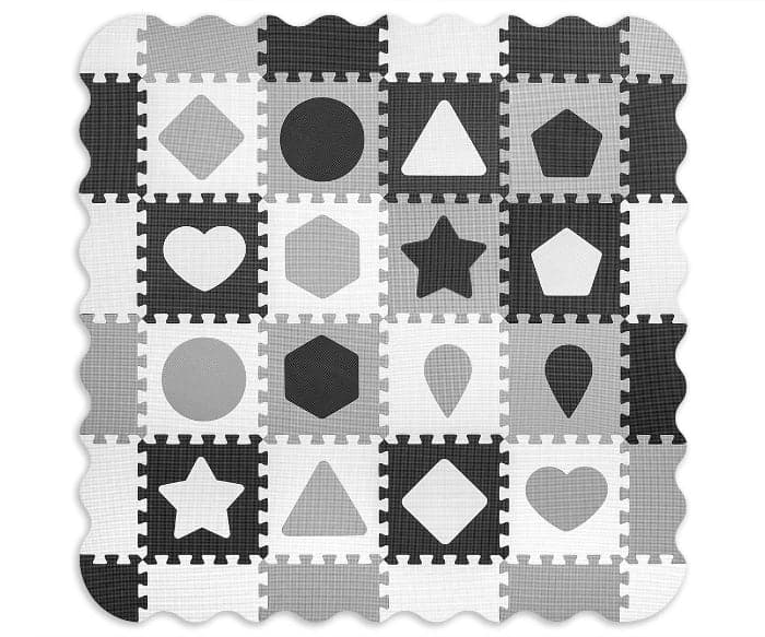 Tapete de espuma Milly Mally Jolly 4x4 Shapes Grey