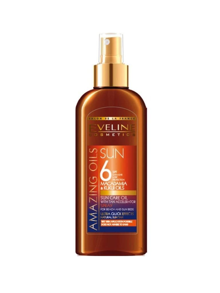 Eveline Amazing Oils Sun Care With Tan Accelerator Spf6 150Ml