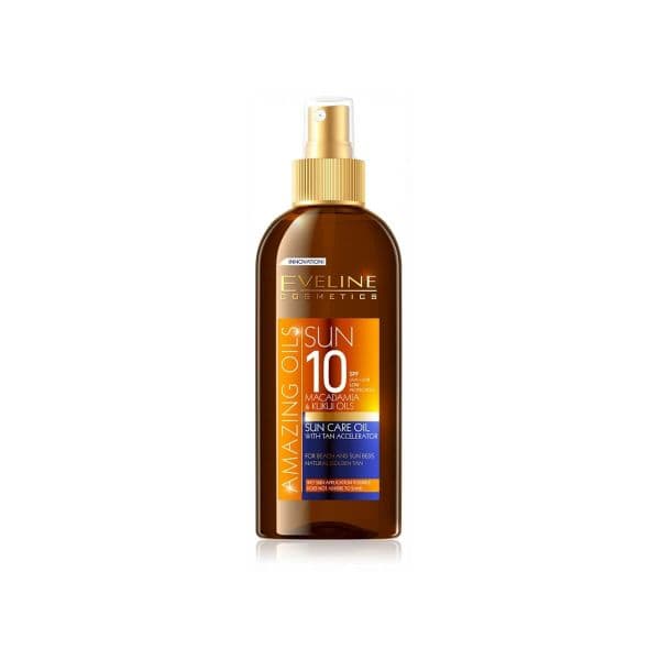 Autobronzeador Eveline Cosmetics Sun Amazing Oils Sun Care Óleo With Tan Accelerator SPF10 150ml