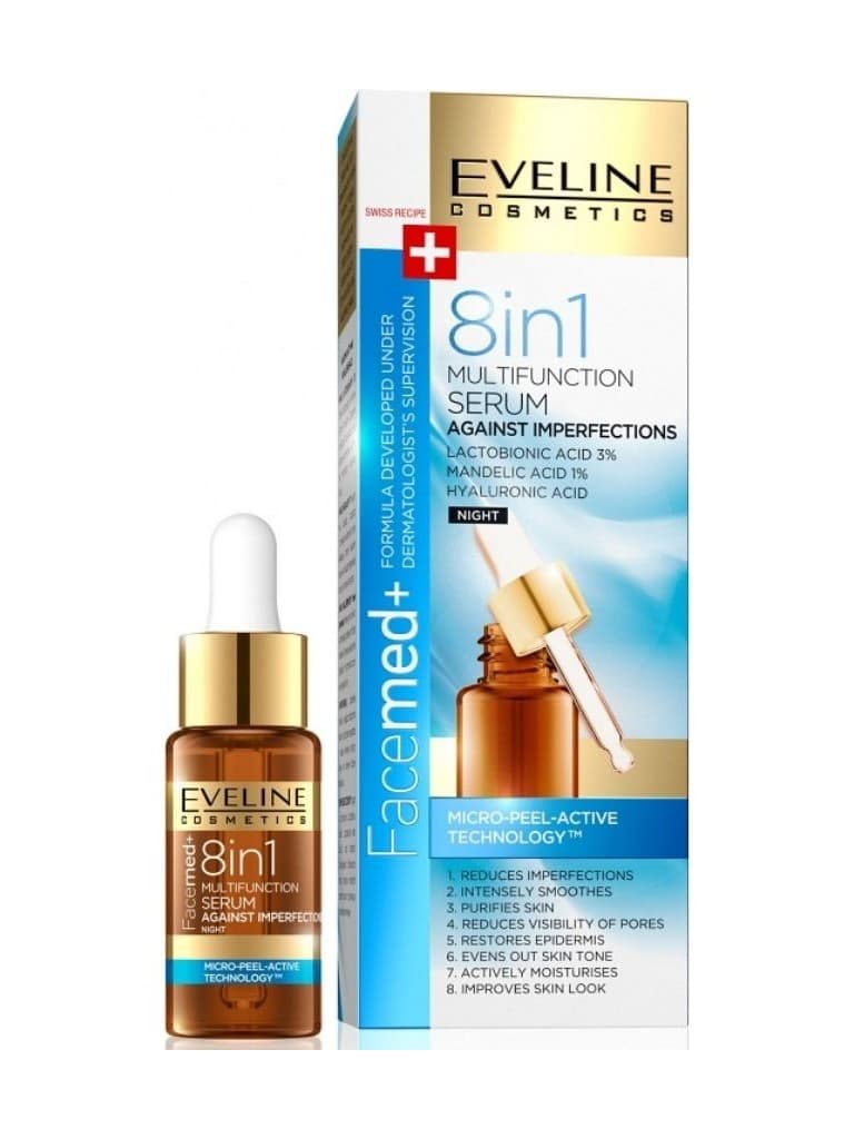 Eveline Facemed+ Sérum de Noite Anti-Imperfeições 8 em 1 18ml