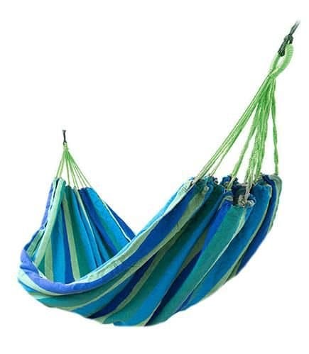 CAMA DE REDE AZUL C/SACO DE VIAGEM 195CMX160CM