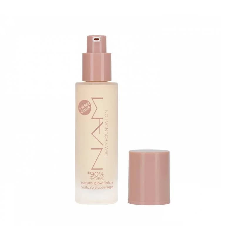 NAM Cosmetics Fluid Dewy Foundation 01C 30mL – Luminosidade & Hidratação