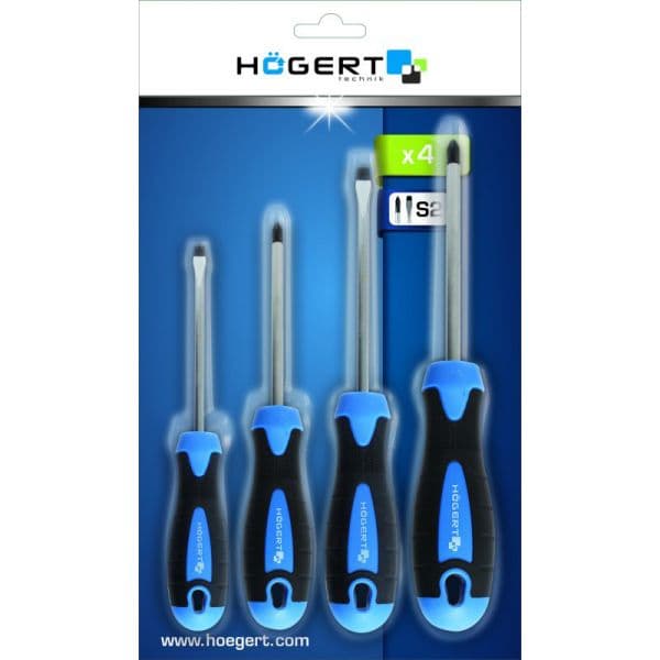 Hogert Conjunto de 4 Chaves Fendas/Philips - HT1S094