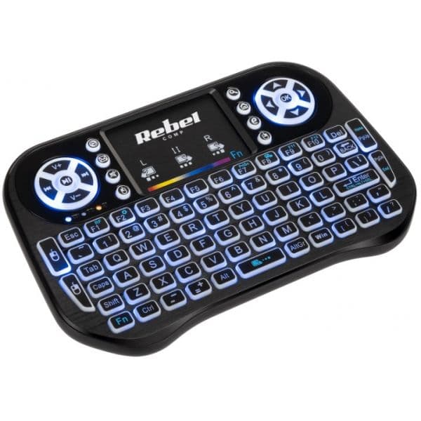 Teclado Rebel S/ Fios Mini Q5 Smart Tv Box com Touchpad - KOM0331