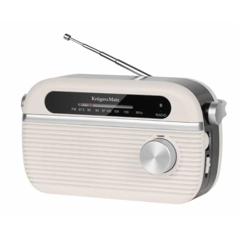 Radio Pilhas e Corrente Vintage Kruger & Matz Bluetooth