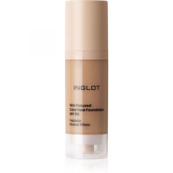 Inglot Skin Focused Care Face Foundation SPF50 Tom Warm Tan 30ml