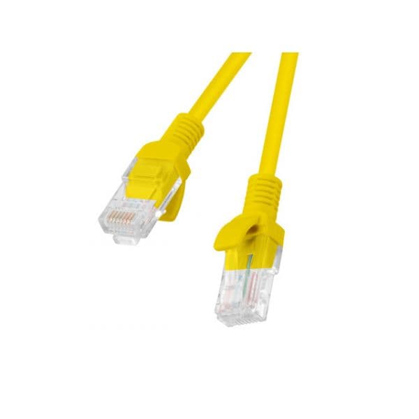 Lanberg PCU6-10CC-0025-Y Cabo de Rede RJ45 UTP Cat 6 0.25m Amarelo FLUKE PASSED