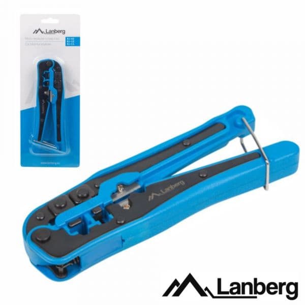 Lanberg Alicate de Cravar 4p4c/6p4c/8p8c/RJ10/RJ11/RJ12/RJ45 - NT-0202