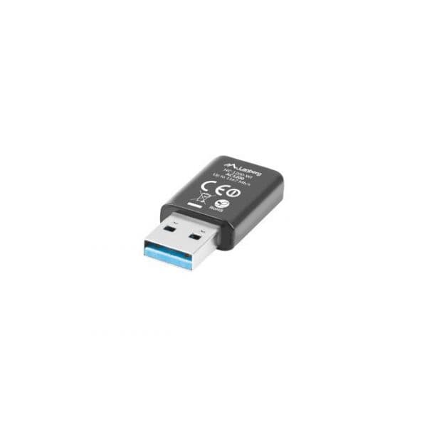 LANBERG Adaptador usb Wifi Lan 802.11A/N/AC 1200mbps Wps - NC-1200-WI