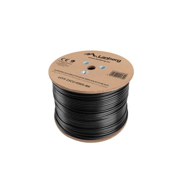 Lanberg LCF5-21CU-0305-BK Cabo de Rede Cat5e F/UTP Outdoor 305m Preto