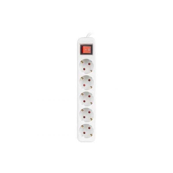Lanberg Extensão com 5 tomadas schuko 2500 w 1,5 m - - PS1-05F-0150-W