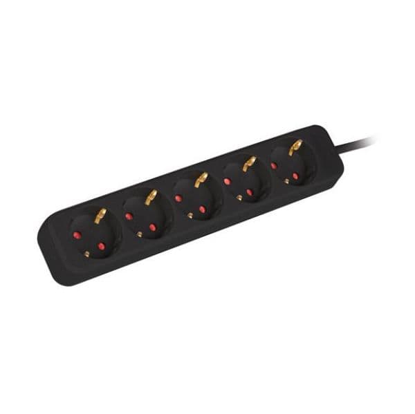 Lanberg Extensão com 5 tomadas schuko 3 m preto - - PS0-05F-0300-BK