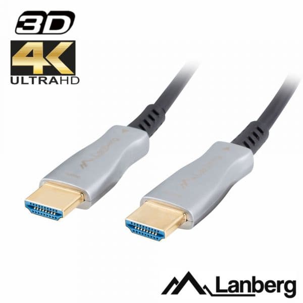 Lanberg Cabo Hdmi Hdmi Tipo A 100m Black/Silver - CA-HDMI-20FB-1000