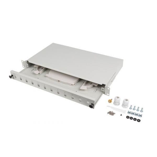 Lanberg Painel de Conexão Fibra Ótica 12xSC Simplex 12xLC Duplex 1U 19" Cinzento