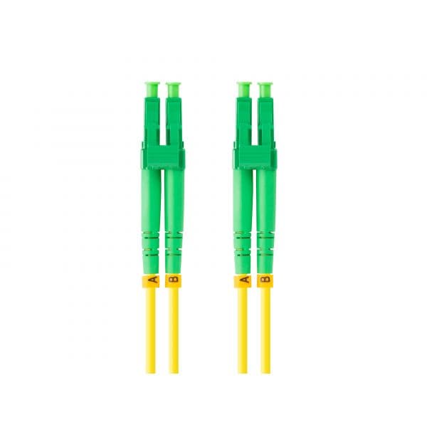 Lanberg FO-LALA-SD11-0010-YE Cabo de Fibra Óptica SM LC/APC-LC/APC Duplex 1m Amarelo