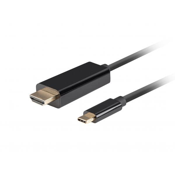 Lanberg CA-CMHD-10CU-0010-BK Cabo USB-C para HDMI 4K 60Hz 1m Black