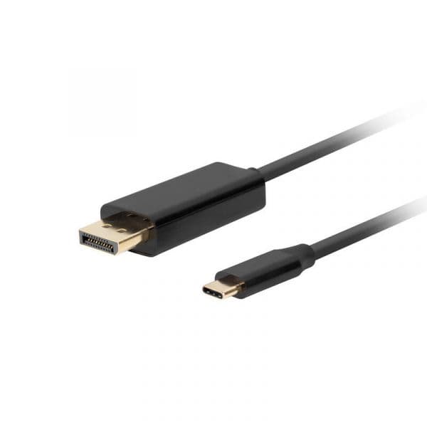 Lanberg CA-CMDP-10CU-0010-BK Cabo USB-C para DisplayPort 4K 60Hz 1m Preto