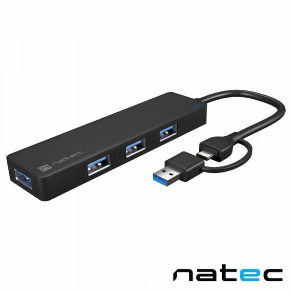 Natec Hub USB-C 3.0 Mayfly 4-Portas Adaptador Usb-a - PERNATHUB0012_NHU-2023