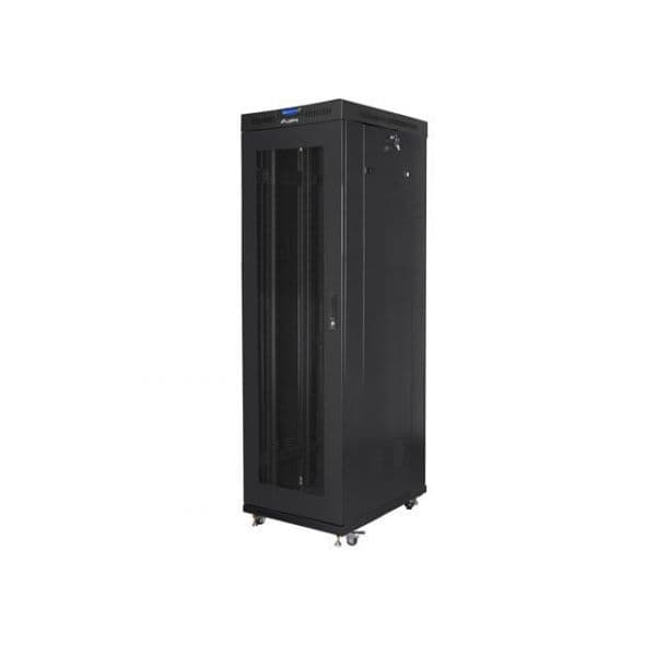 Armário Rack Lanberg FF01-6042-23BL 42U Preto 1200kg com Ventilação e LCD