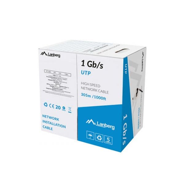 Lanberg LCU6-10CC-0305-BK Cabo de Rede UTP Cat6 305m Preto