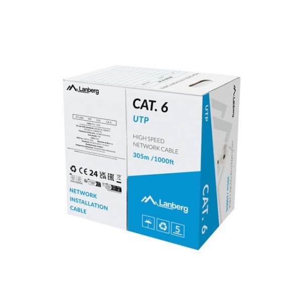 Lanberg LCU6-15CC-0305-S Cabo de Rede Cat6 UTP 305m Grey