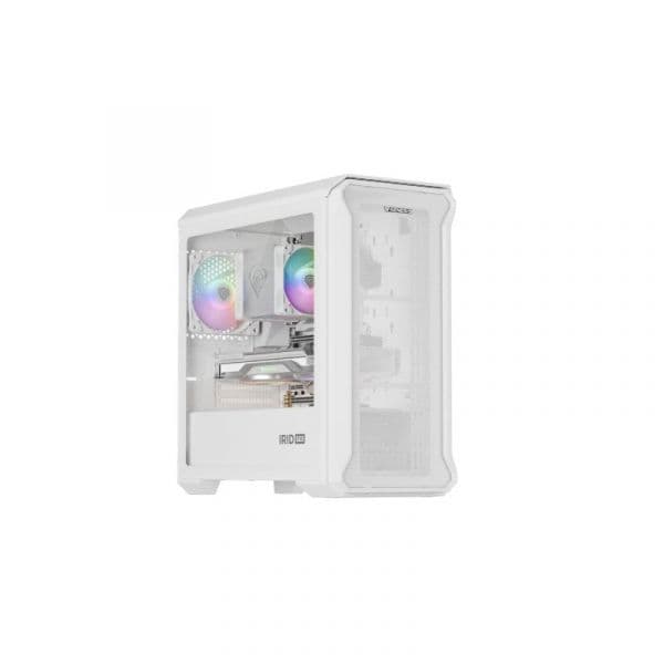 PC GENESIS Irid 503 Mini Tower Branco Transparente RGB Gaming
