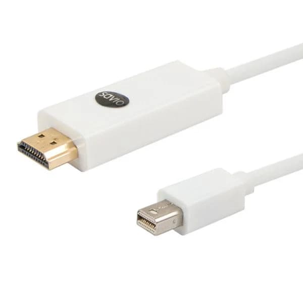 Savio CL-83 Cabo Mini DisplayPort para HDMI 1.8m Branco 1080P