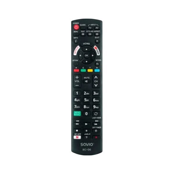 Savio Comando Universal RC-06 Compatível com Smart TV Panasonic Preto