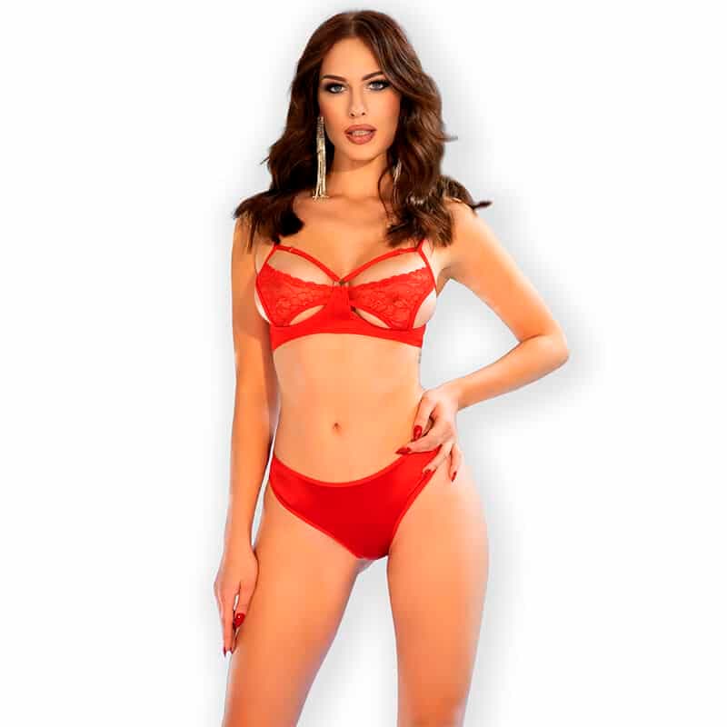 Chilirose Conjunto CR-4676 Vermelho 42 XL