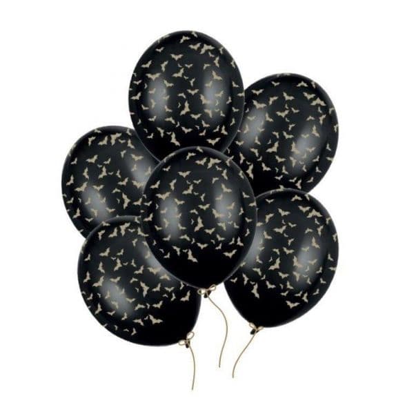 Partydeco Balões Látex Morcegos Preto - 530780835