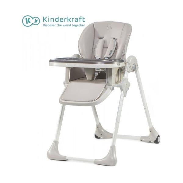 KinderKraft Cadeira Alta de Papa Yummy Cinza