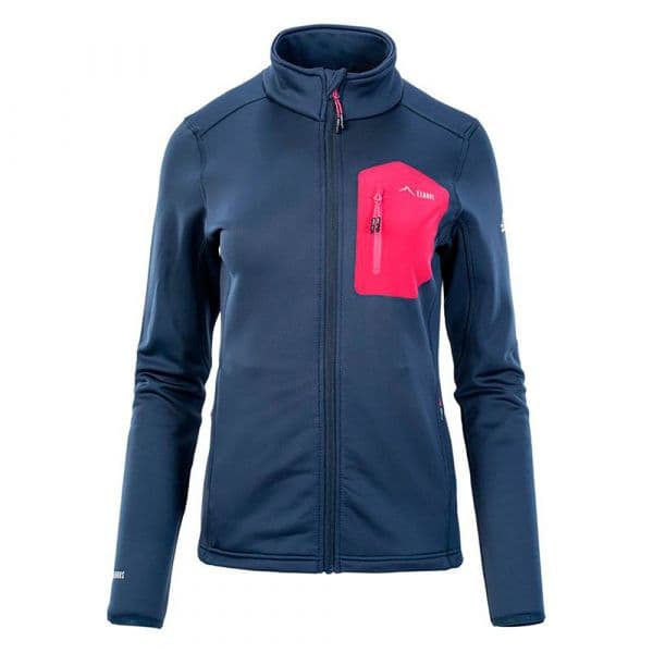 Elbrus Nomi Fleecetec Full Zip Sweatshirt Azul L Mulher