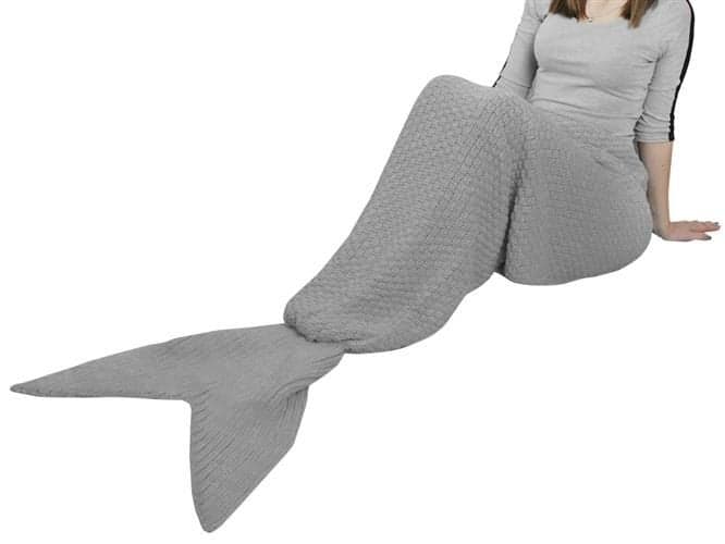 MANTA CAUDA DE SEREIA CINZA