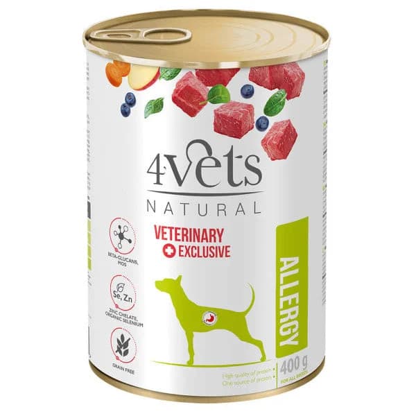 Ração Húmida 4Vets Veterinary Diet Allergy 400g