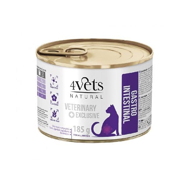 Ração Húmida 4Vets Natural Gastrointestinal 185g