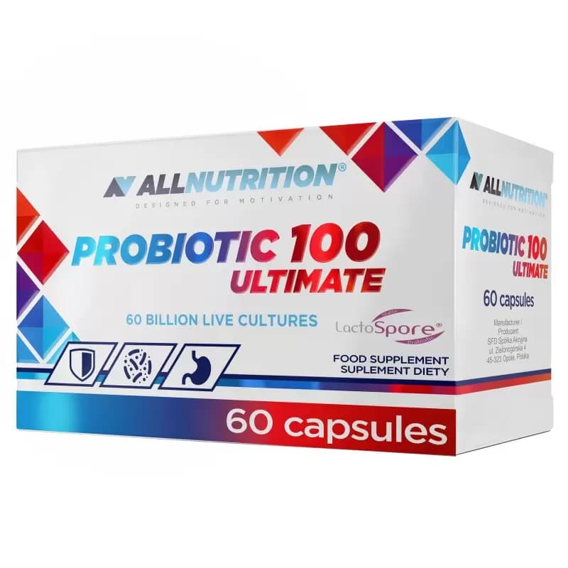 ALLNUTRITION - PROBIÓTICO 100 ULTIMATE LACTO SPORE - 60 CÁPSULAS