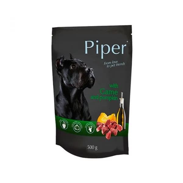 Ração Húmida Piper Adulto Caça & Abóbora 500g